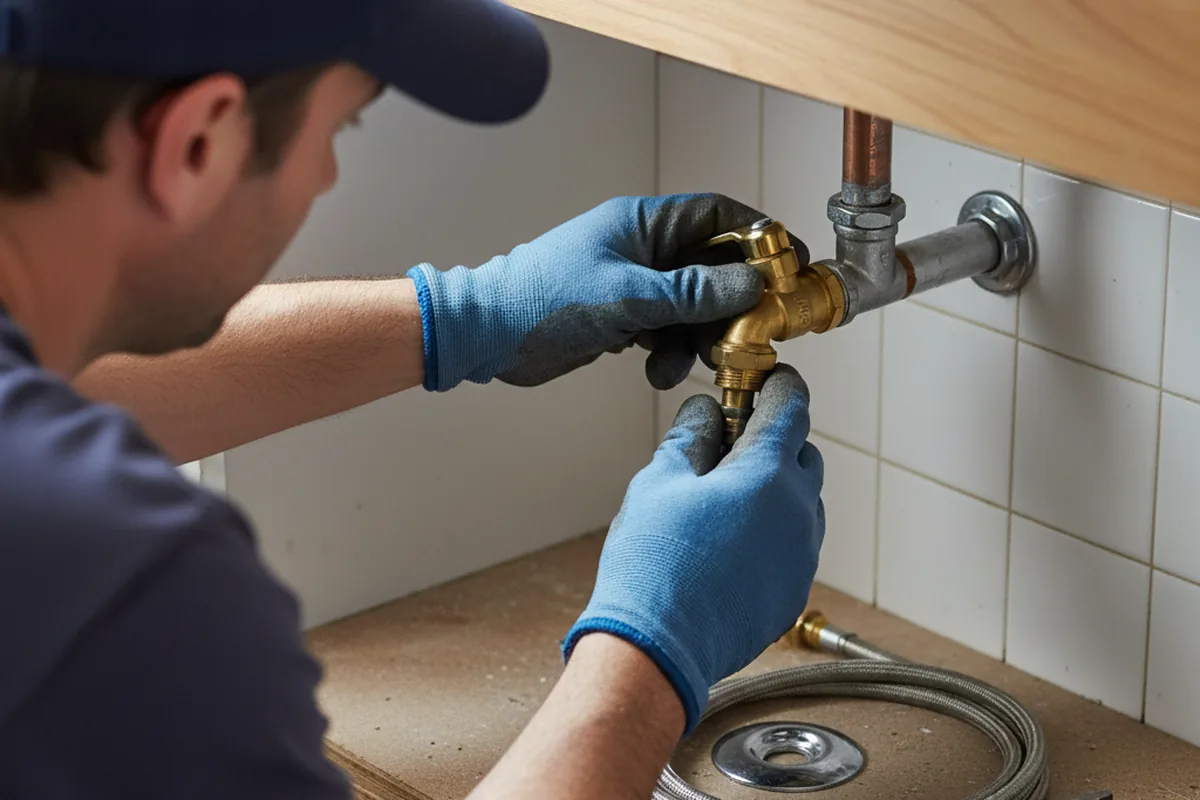 Shutoff valve and fitting work during Emergency Plumbing in Oaklyn